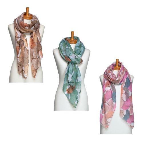 THSAP1082: (3 pcs) Gingko Leaf Scarf Pack