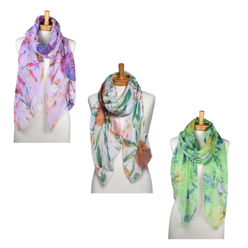 THSAP1345: (3pcs) Native Australian Flower Scarf Pack