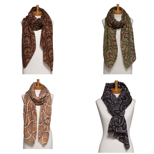 THSAP1364: (3 pcs) Outback Mosaic Print Scarf Pack