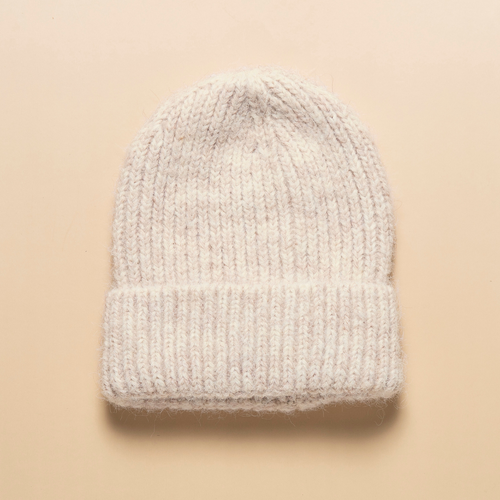 THSBE1022: Oat: Ribbed Knit Beanie