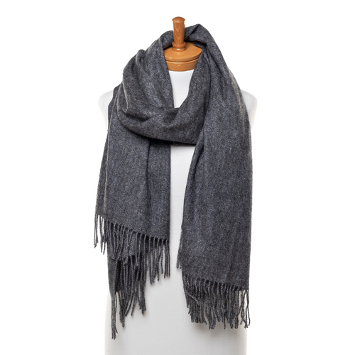 THSS2562: Slate Grey: Luxe Plain Scarf