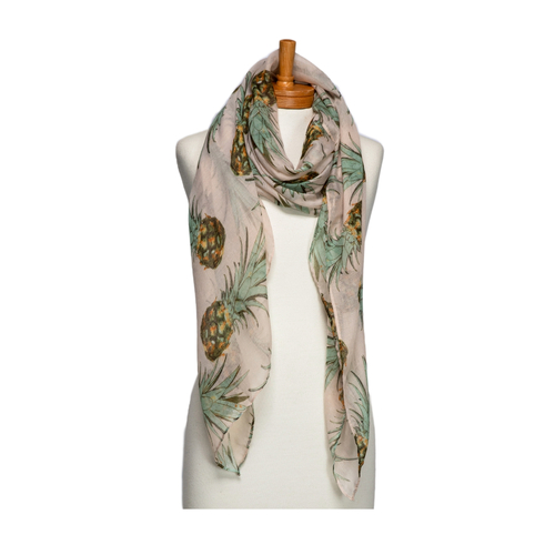 THSS2689: Beige: Pineapple Scarf