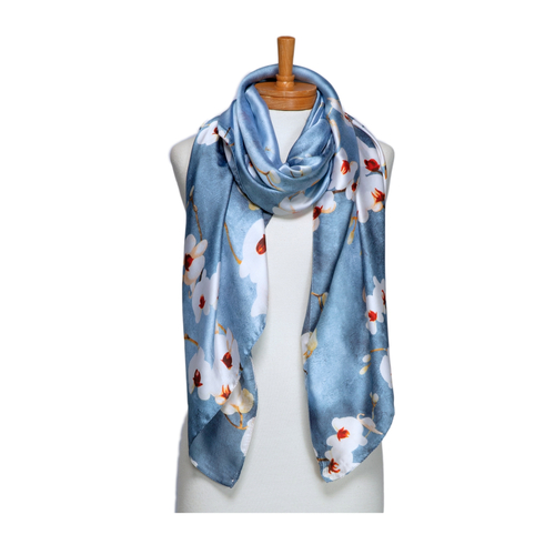 THSS2696: Blue: Orchid Scarf