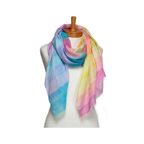 THSS2719: Multicolour: Rainbow Stripes Scarf