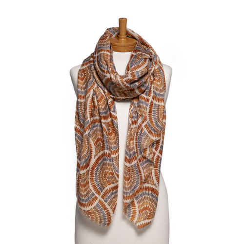 THSS2779: Earth: Outback Mosaic Print Scarf