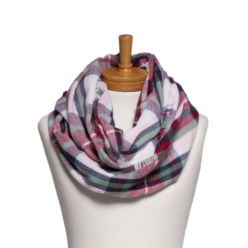 THSSN1153: Winterberry: Tartan Infinity Scarf 