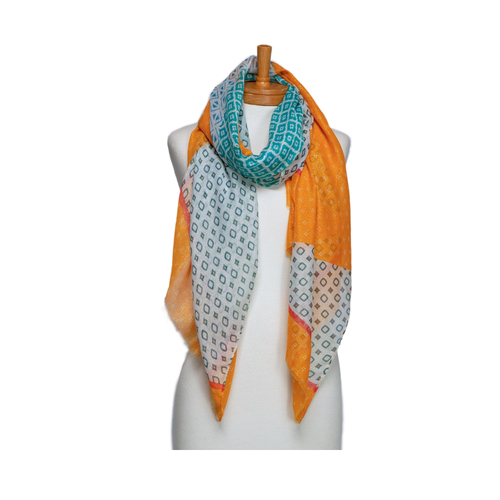 THSS2680: Orange: Geometric Shapes Scarf