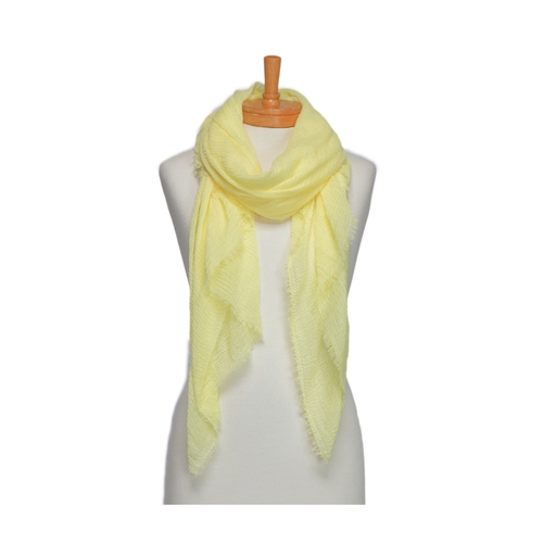 THSS2749: Yellow: Plain Pastel Scarf