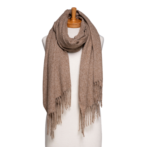 THSS2784: Brown: Luxe Plain Scarf